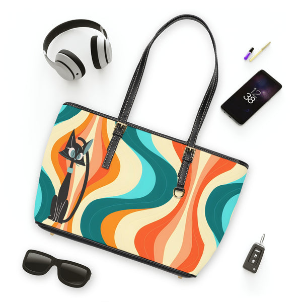Atomic Cat, Groovy Mod Shoulder Bag In Aqua, Orange, Blue, MCM Shoulder Bag Purse