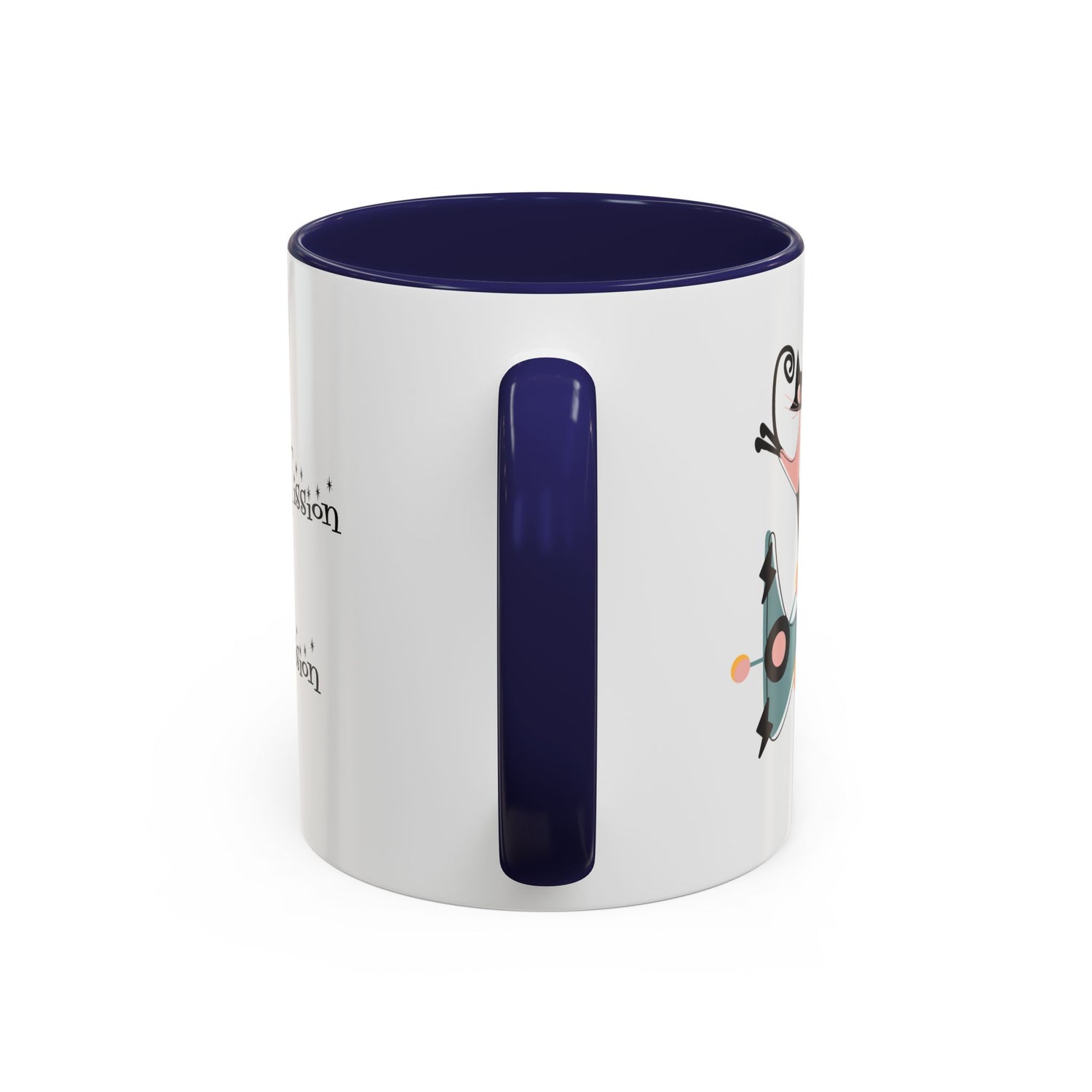 Atomic Cat Coffee Tea Mug, Mid Century Modern Boomerang, Space Age Atomic Drinkware For Cat And Coffee Lovers - Mid Century Modern Gal
