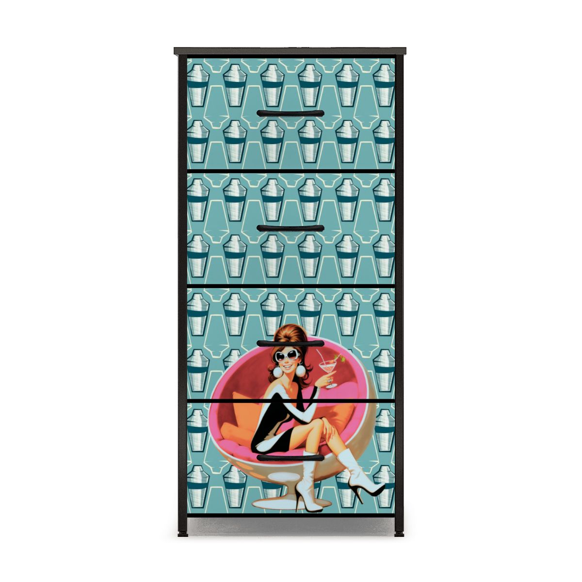 Mid Century Modern 60s Gal Martini Designed Retro 4-Drawer Dresser - Mid Century Modern Gal