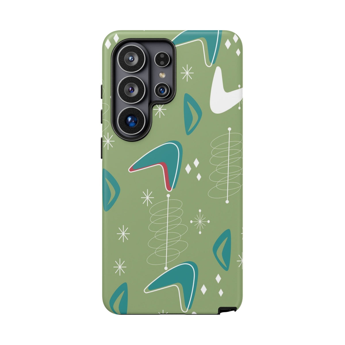 Mid Century Modern Atomic Boomerang, 50s Space Age Tough Phone Case