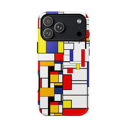 Retro Mod Mondrian, Mid Century Modern Style Tough Phone Case