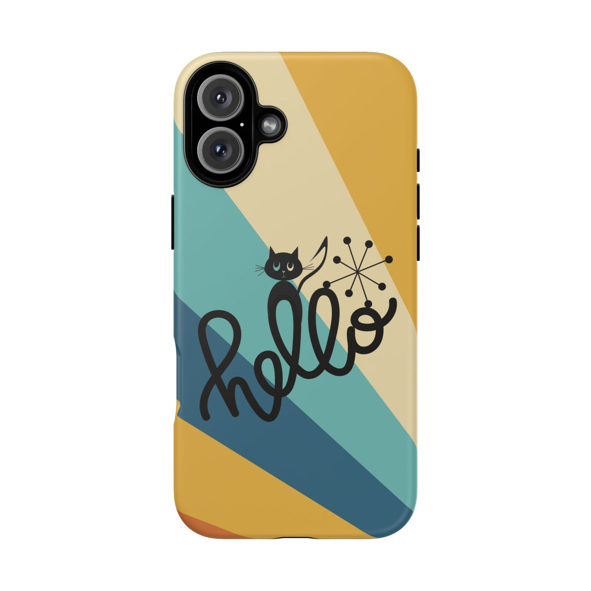 Atomic Groovy Cat, Retro, Kitschy, Hello Starburst, Mid Mod Smart Phone Tough Phone Cases
