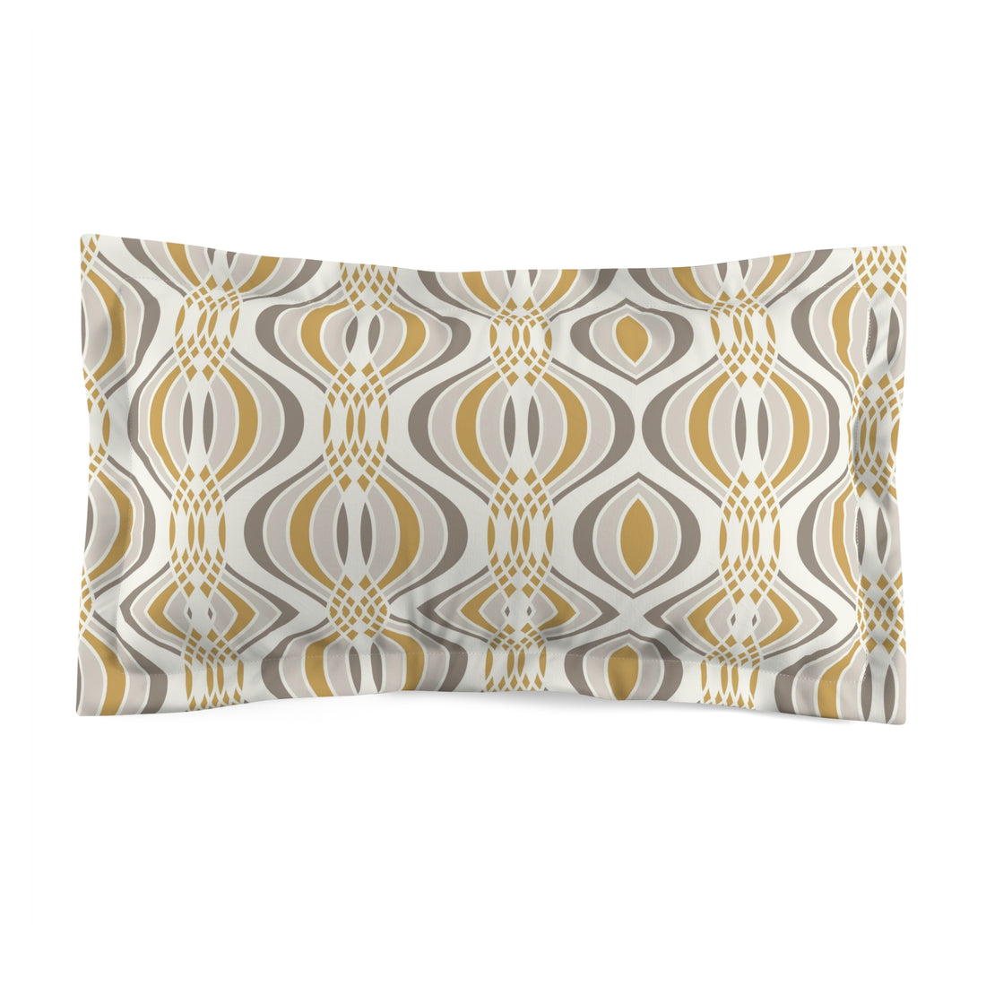 Mid Century Modern Gold, Silver, MCM Groovy Mod Modernist Designed Pillow Sham