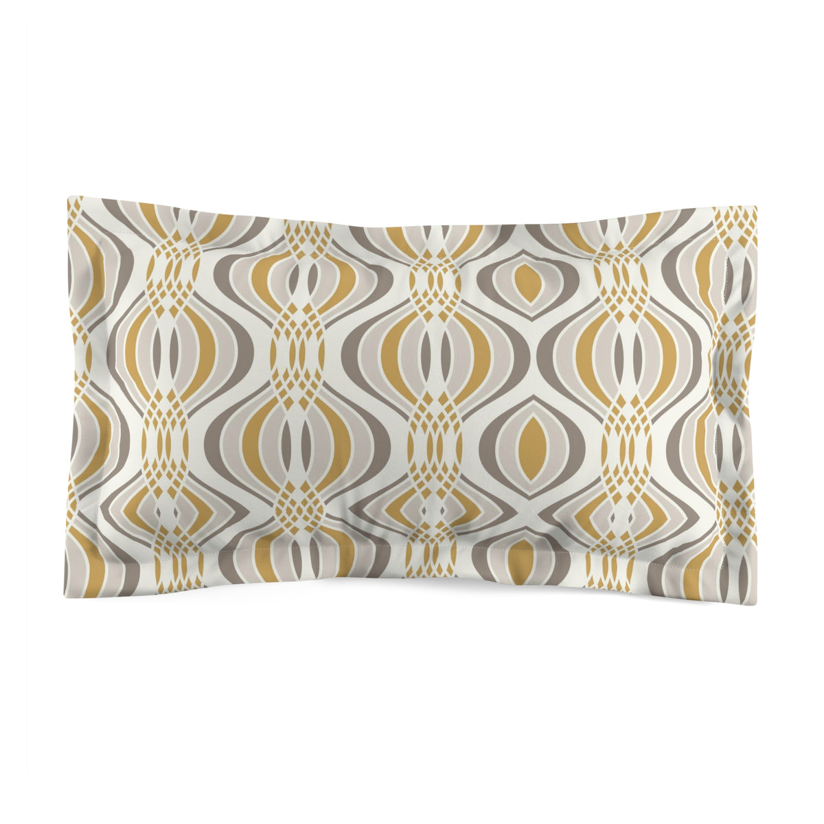 Mid Century Modern Gold, Silver, MCM Groovy Mod Modernist Designed Pillow Sham - Mid Century Modern Gal