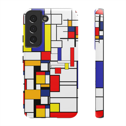 Retro Mod Mondrian, Mid Century Modern Style Tough Phone Case - Mid Century Modern Gal