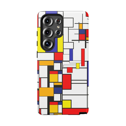 Retro Mod Mondrian, Mid Century Modern Style Tough Phone Case