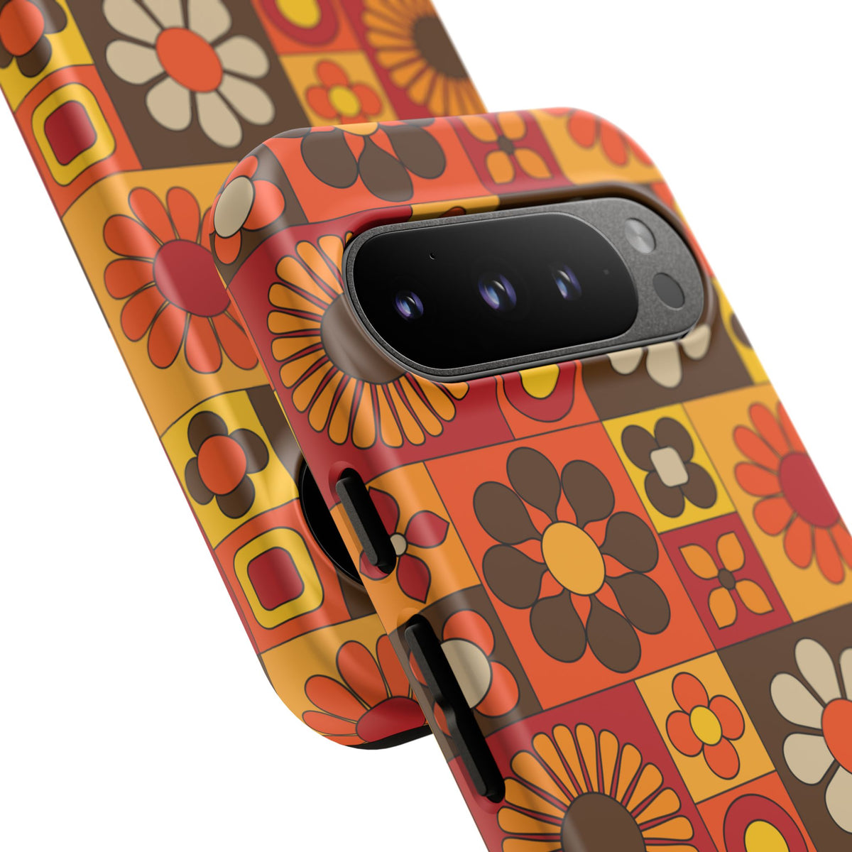 Retro 70s Mid Mod Floral Phone Case | Tough Cases for Flower Lovers