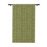 Mid Century Modern TIKI Grass Green Mod Window Curtain - Mid Century Modern Gal