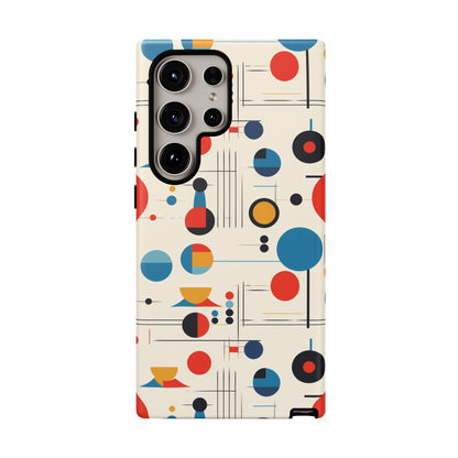 Mid Mod Bauhaus Designed iPhone, Samsung, Retro Phone Tough Cases