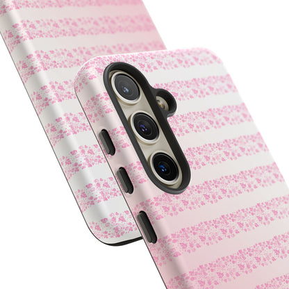 Pink Pyrex Gooseberry Striped Phone Case, Stylish Phone Cover, Tough Protective Case, Cute Cell Phone Case, Trending Gift for Her