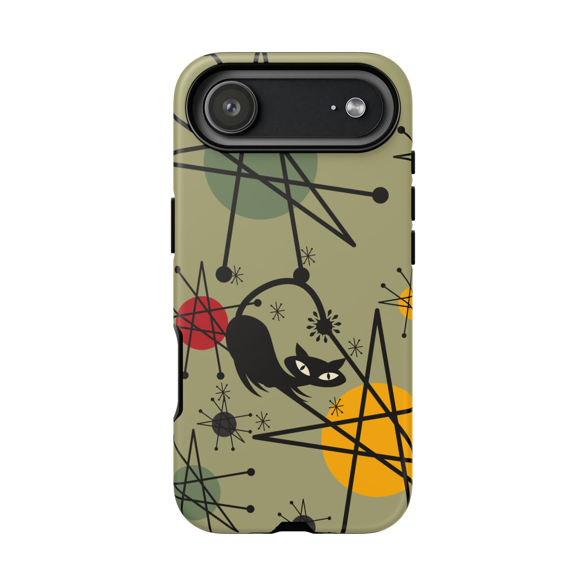 Mid Century Modern Atomic Cat, Retro Chic Groovy Mod Samsung, Smart Phone Tough Cases