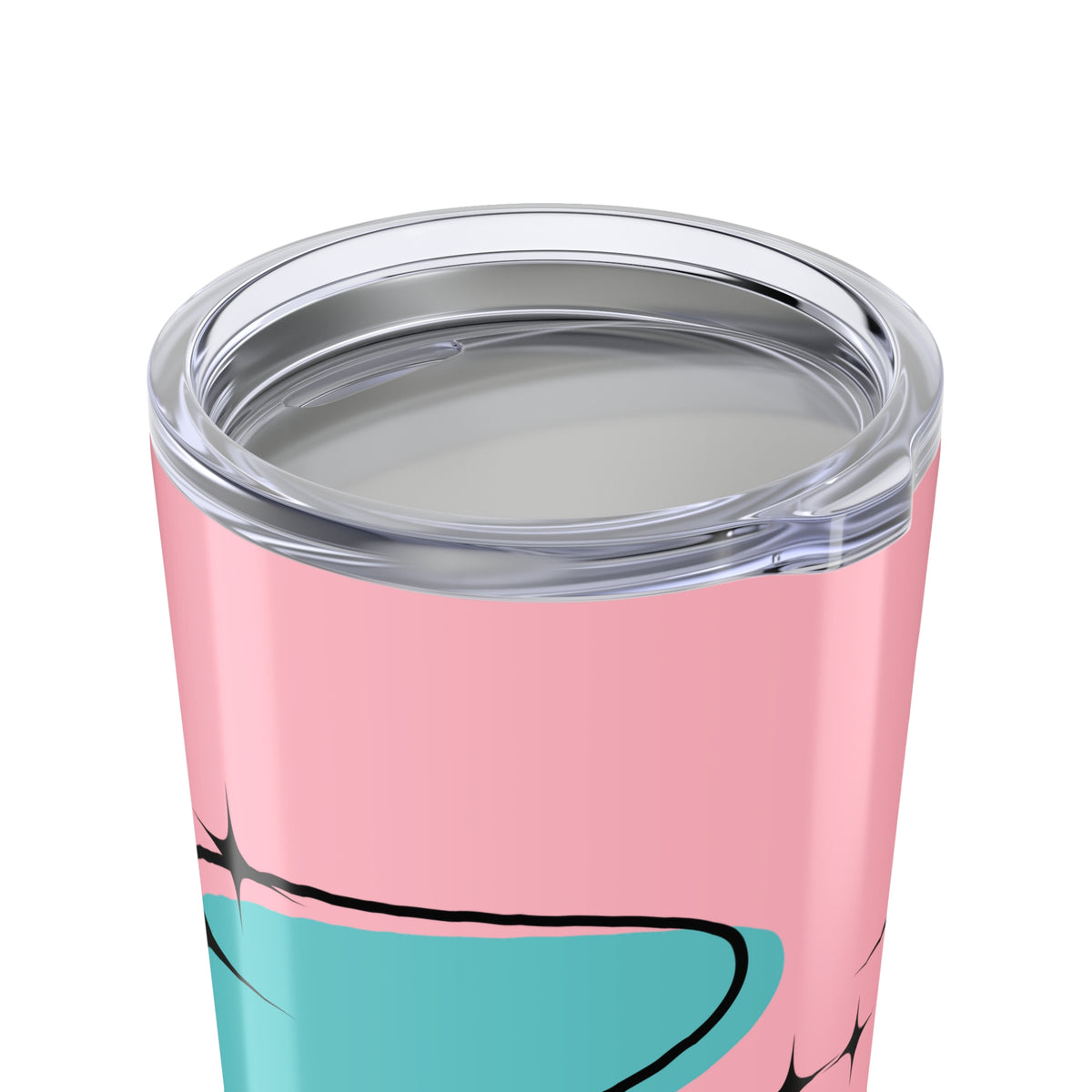 Pink Flamingo, Aqua Blue, Retro, Mid Mod, MCM 50's Inspired Tumbler Gift  20oz - Mid Century Modern Gal