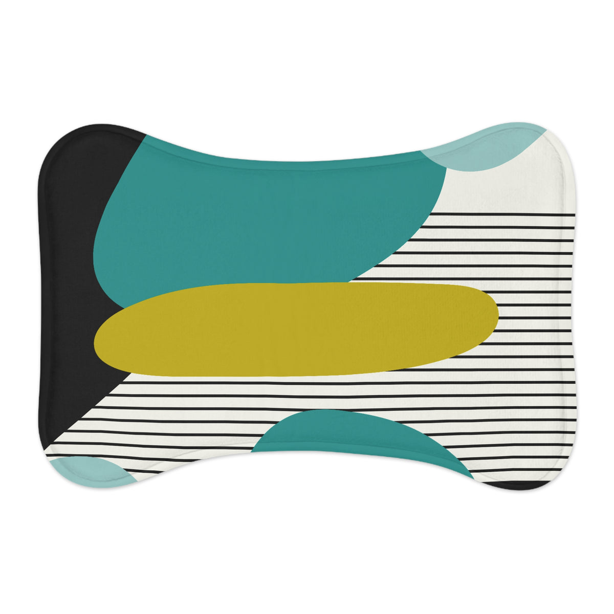 Mid Century Modern Geometric Pet Feeding Mats - Mid Century Modern Gal
