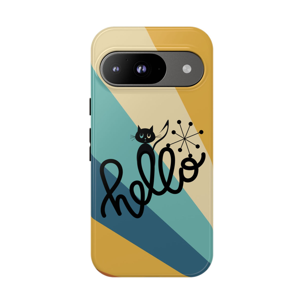 Atomic Groovy Cat, Retro, Kitschy, Hello Starburst, Mid Mod Smart Phone Tough Phone Cases