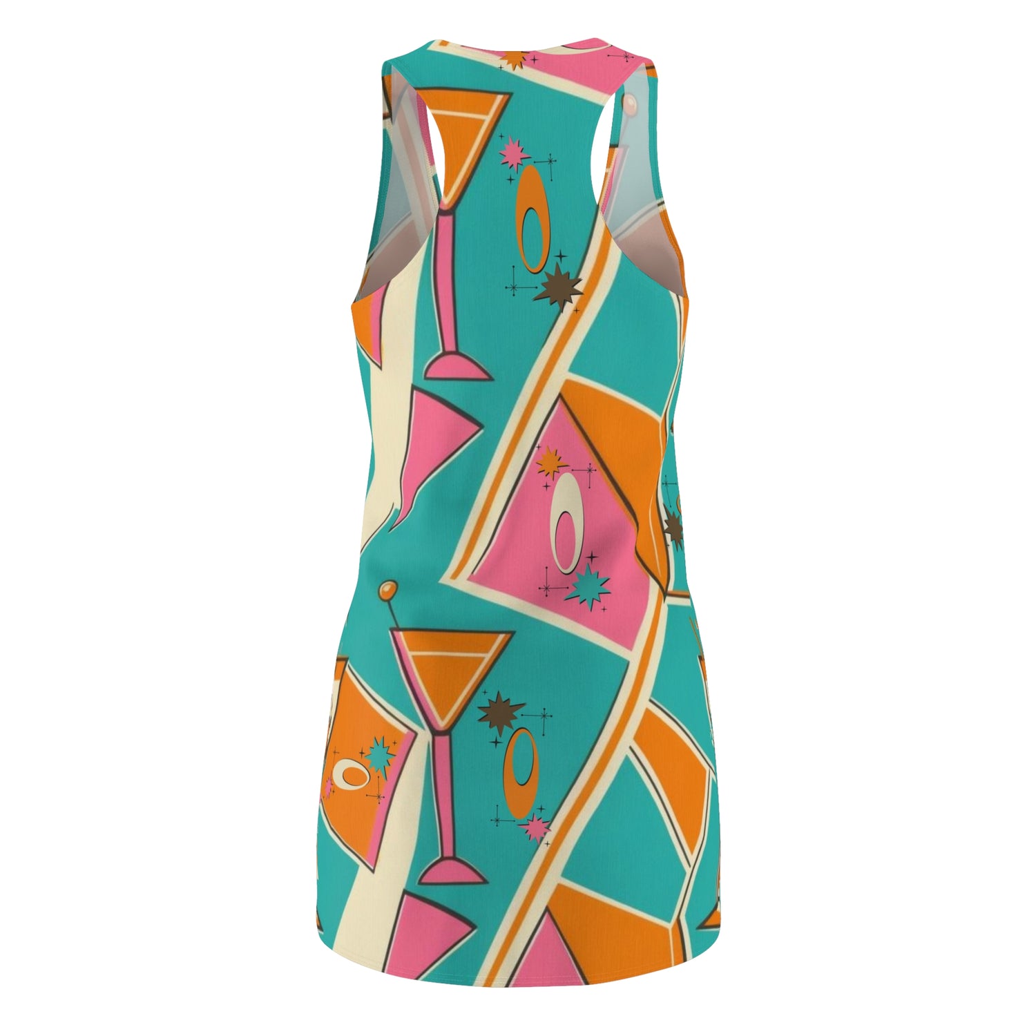 dress vintage modern Mid Century Modern Gal Vintage Cocktail Racerback Dress