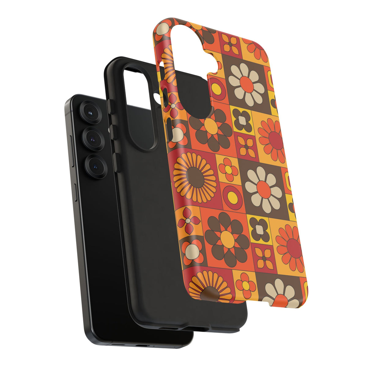 Retro 70s Mid Mod Floral Phone Case | Tough Cases for Flower Lovers