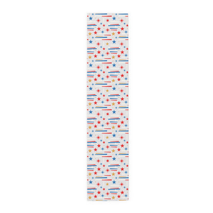 Mid Century Modern 4th of July Stars Holiday Table Runner - Mid Century Modern Gal