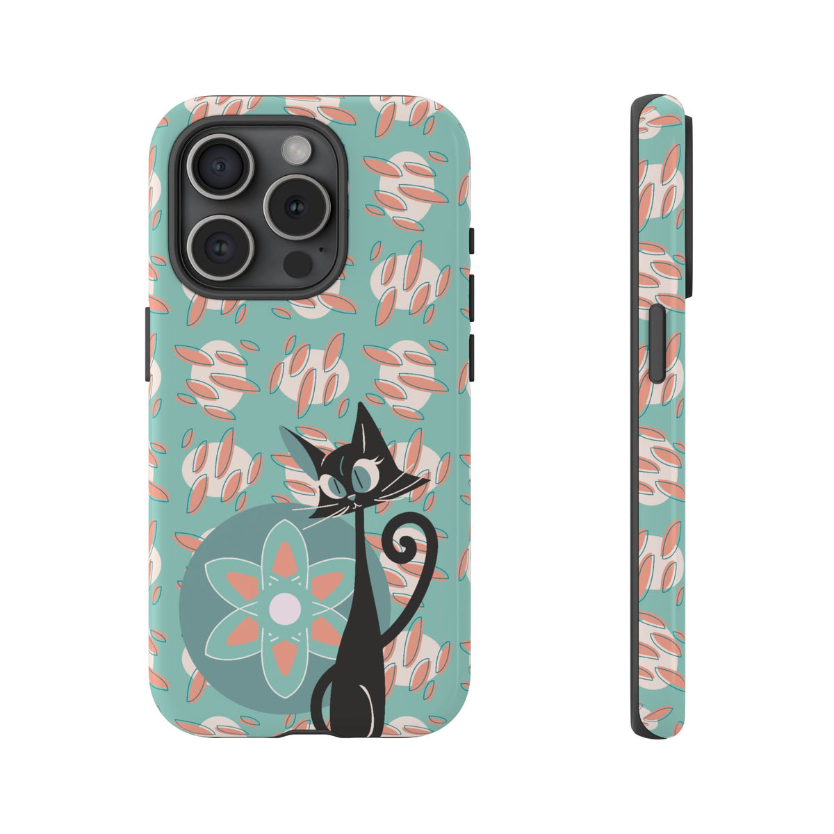Atomic Cat, Mid Century Modern Funky Fun Smart Phone Tough Phone Cases