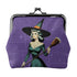 Mid Century Modern Vintage Pin Up Witch Purple Teal Halloween Coin Purse - Mid Century Modern Gal