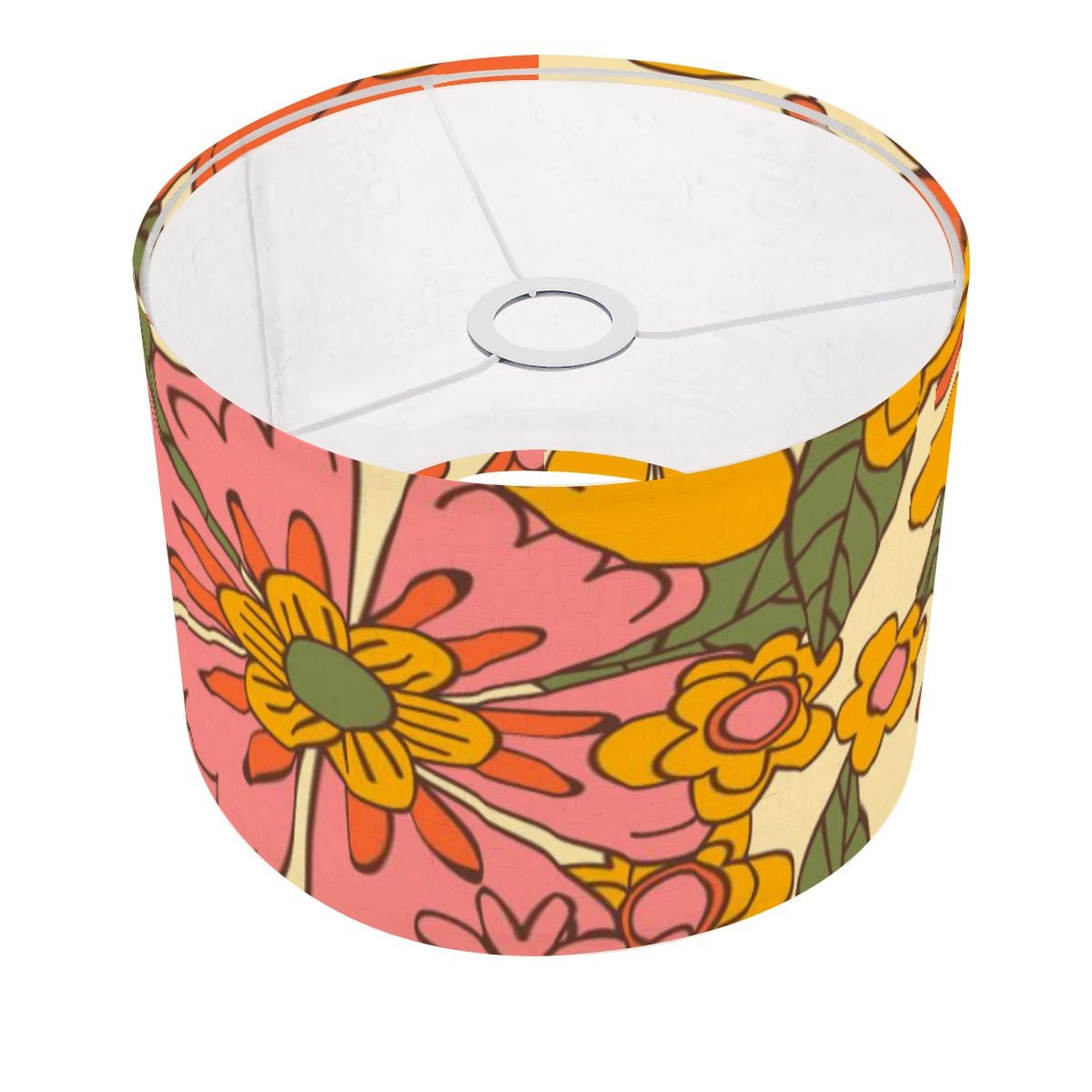 Flower Power Groovy Retro Mod Floral 70s Designed Lamp SHADE ONLY - For Arc Floor Lamps Only - Mid Century Modern Gal