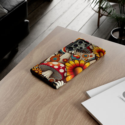 Colorful Mushroom Flower Phone Case - Boho Chic Design