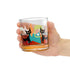 Mid-Century Modern Bourbon Rocks Glass with Cats - Unique Drinkware for Cat Lovers, Home Bar Decor, Gift for Him or Her, Cocktail Glass - Mid Century Modern Gal