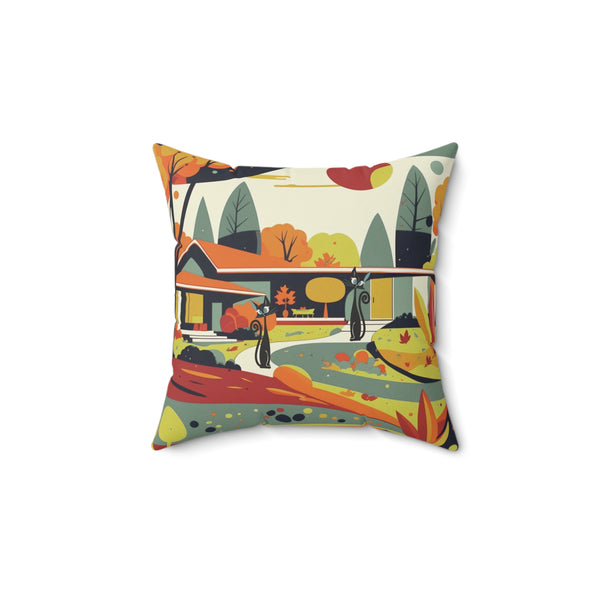 Atomic Cat Mod Home Kitschy Harvest Fall Seasonal Pillow And Insert