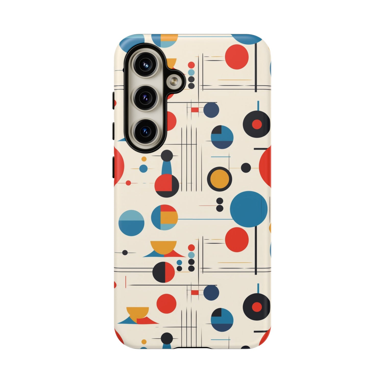 Mid Mod Bauhaus Designed iPhone, Samsung, Retro Phone Tough Cases