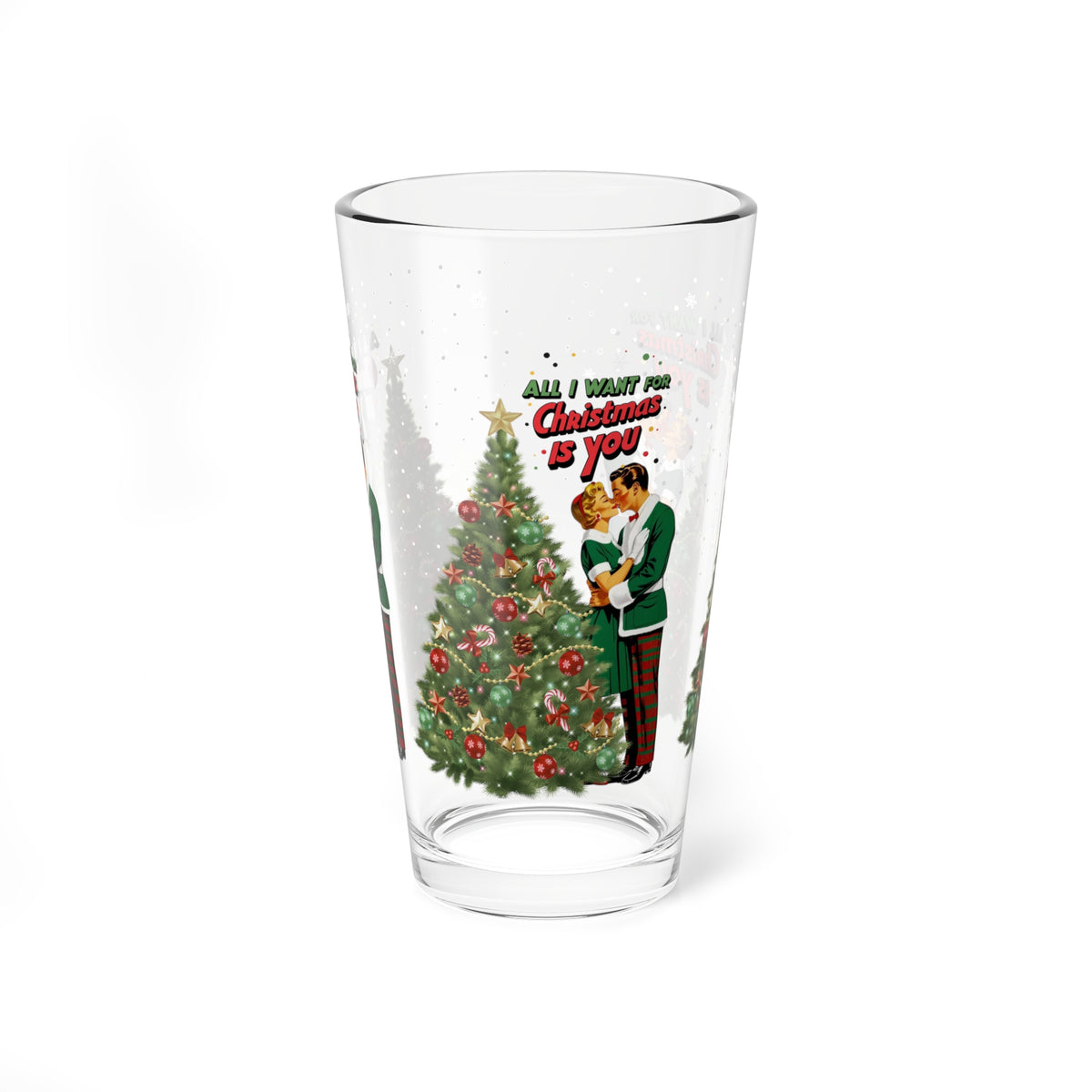 Mid Century Modern Christmas Mod Drinkware Festive Christmas  | "All I Want for Christmas is You" Design - Mid Century Modern Gal