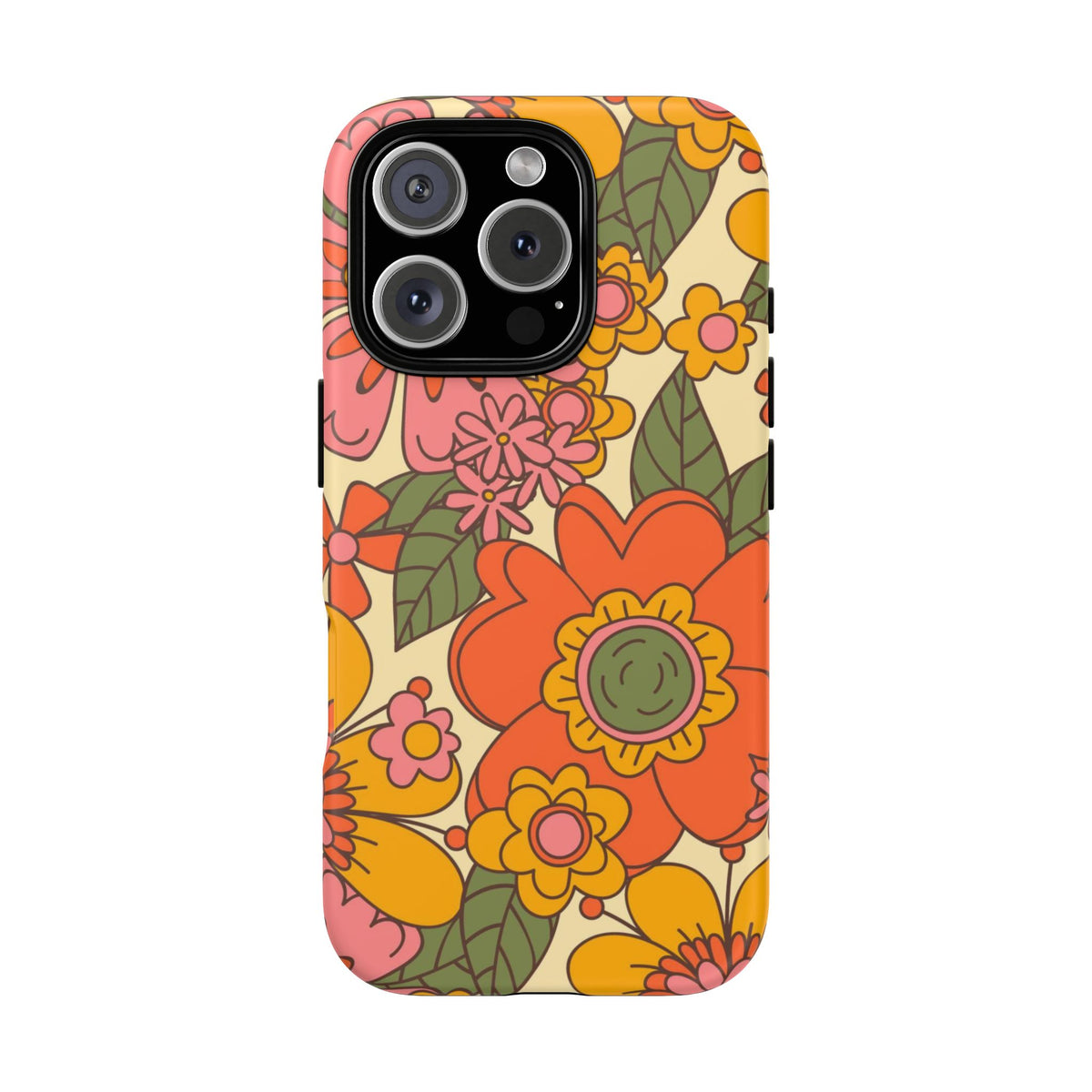 Groovy Retro Flower Power Vintage Inspired Pattern Smart Phones Tough Phone Cases