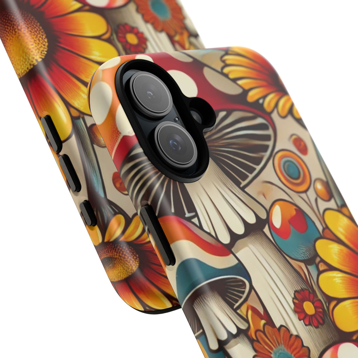 Colorful Mushroom Flower Phone Case - Boho Chic Design