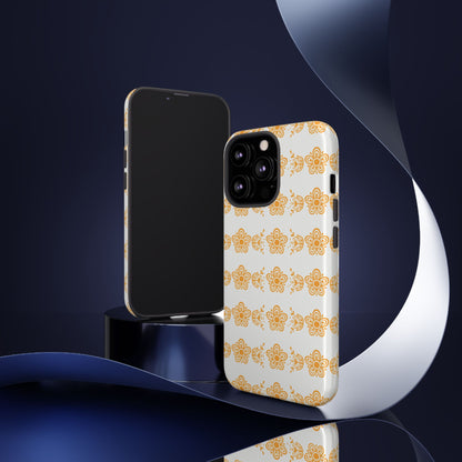 Pyrex Golden Butterfly Floral Phone Case, Tough Cases for Stylish Protection, Gift for Her, Durable, Trendy Floral Design, Cell Phone Cover