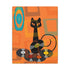 Atomic Cat Retro Groovy Records Mid Century Modern Orange Geometric, Canvas Gallery MCM Mid Mod Wall Art - Mid Century Modern Gal