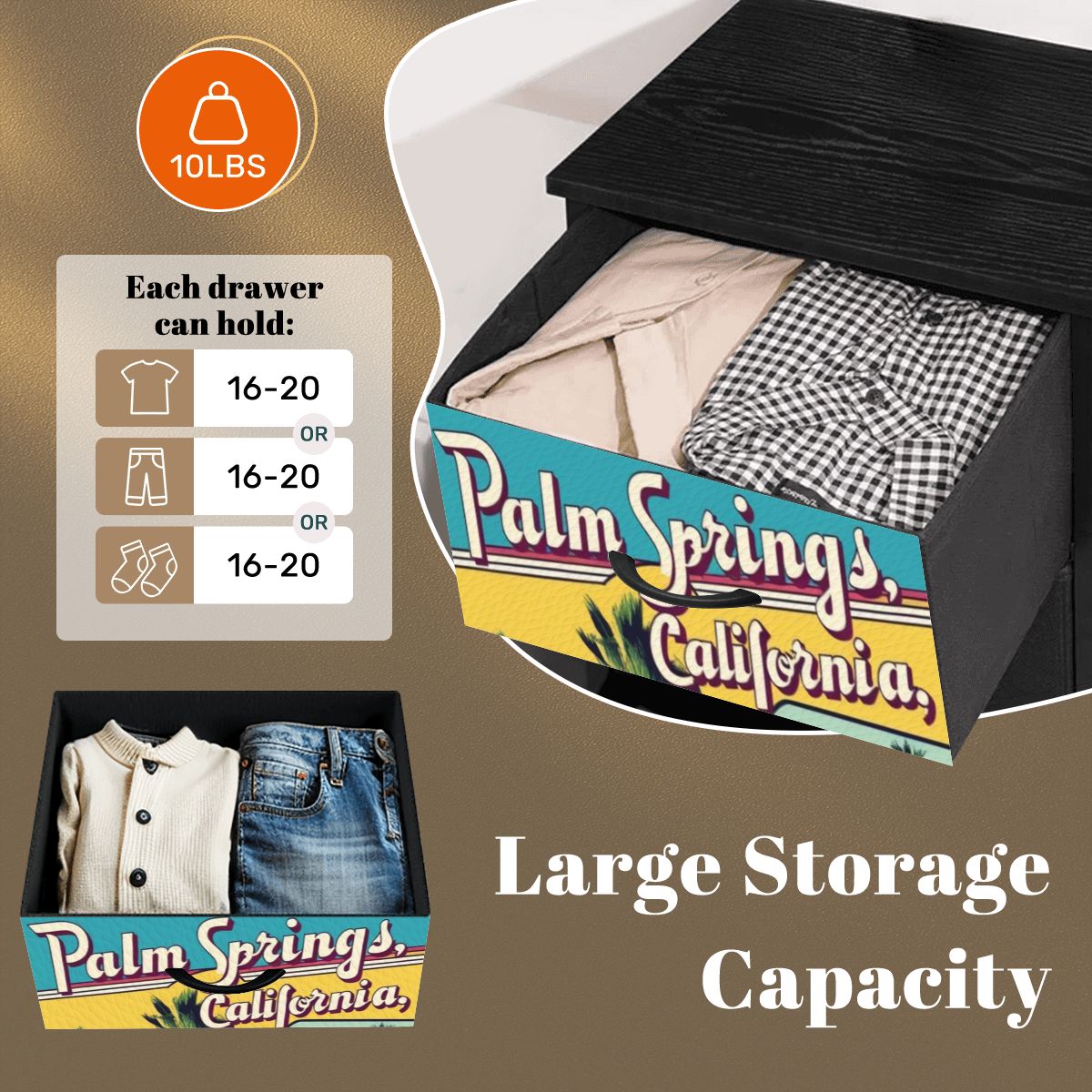 Mid Century Modern Kitschy Flamingo Old Palm Springs California 50s Deco 4-Drawer Dresser - Mid Century Modern Gal