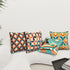 Mid Century Modern Orange, Aqua Teal Set Of Four Mod Pillow Covers All Season - Mid Century Modern Gal