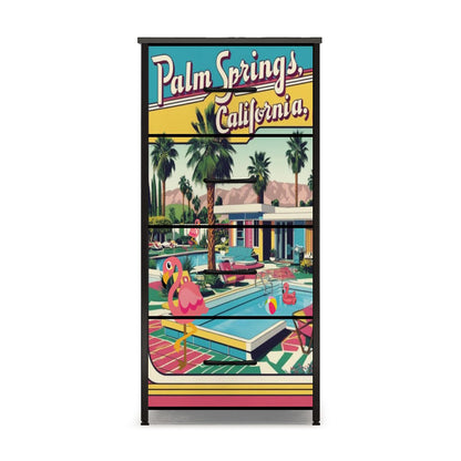 Mid Century Modern Kitschy Flamingo Old Palm Springs California 50s Deco 4-Drawer Dresser - Mid Century Modern Gal