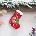 Mid Century Modern Red Starburst, Kitschy Mod Couple Plush Christmas Stocking