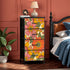 70s Retro Revival Flower Power Groovy Floral Mid Mod 4-Drawer Dresser - Mid Century Modern Gal