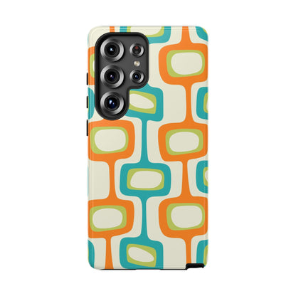 Mid Century Modern Groovy Googie Design, Colorful Smart Phone Tough Cases