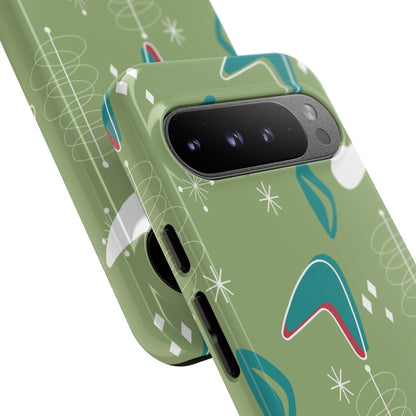 Mid Century Modern Atomic Boomerang, 50s Space Age Tough Phone Case