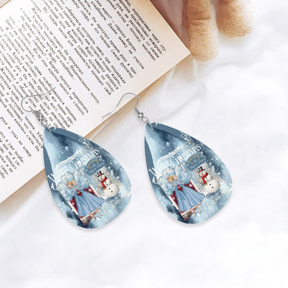 Wallace And Davis White Christmas Sister Sister Christmas Earrings - Mid Century Modern Gal