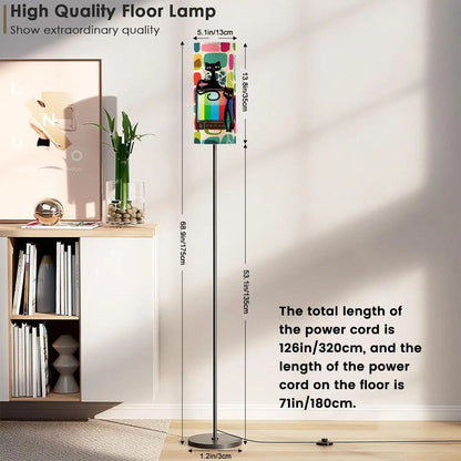 Mid Century Modern Amoeba Designed Kitschy Retro Cats, Quirky Mod Floor Lamp Modern Standing Lamp - Mid Century Modern Gal