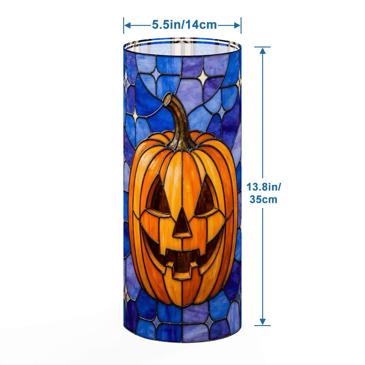 Halloween Stained Glass Style Jack-o&