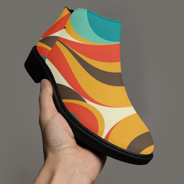 Mid Century Modern Groovy Mod Fashion Shoe Boots