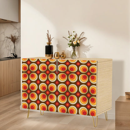 Mid Century Modern Groovy Orb Retro Sideboard Cabinet MCM Furniture Wooden Storage Cabinet - Mid Century Modern Gal