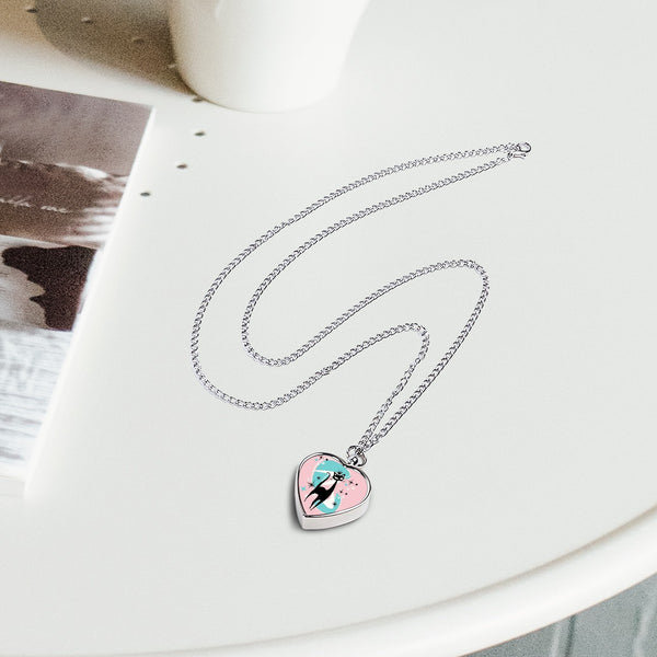 Atomic Cat Retro Sentimental Pet Ashes Necklace