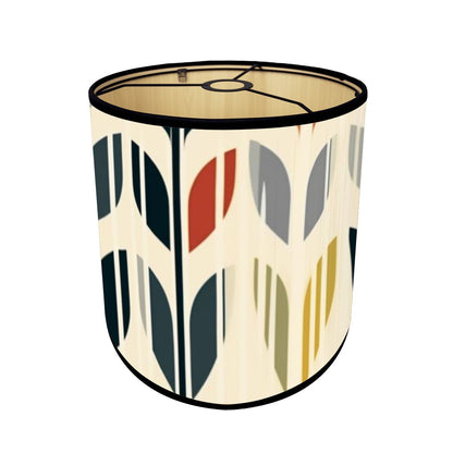 Scandinavian Modern Danish Flower Bamboo Drum Lampshade - Mid Century Modern Gal