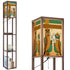 Kitschy Mid Century Modern Martini Owls, Retro Floor Lamp with Shelves - Mid Century Modern Gal