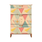 Franciscan Starburst Vintage 50s Pattern Mid Century Modern Shoe Cabinet - Mid Century Modern Gal