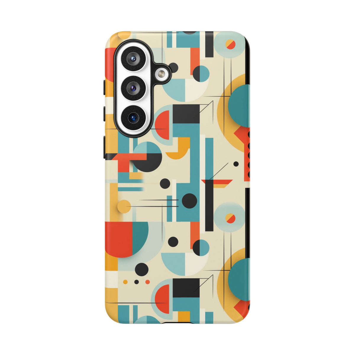 Bauhaus Designed Mid Mod Geometric Groovy Smart Phone, iPhone, Samsung, Pixel Compatible Tough Cases